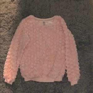 xhilaration fuzzy pink sweater
